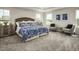 Bright bedroom features neutral carpet, and ample natural light at 801 Walker Ridge Way, Willow Springs, NC 27592