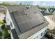 Aerial view of roof with solar panels, showcasing a sustainable energy solution for the home and its features at 814 Ember Dr, Durham, NC 27703