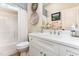 Bathroom features a modern vanity, neutral color palette, and decorative accents for a stylish look at 9 Hayden Pond Ln, Chapel Hill, NC 27517