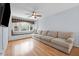 Spacious bonus room with hardwood floors, a large window seat, and built-in shelving at 11011 Southwalk Ln, Raleigh, NC 27614