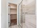 Modern bathroom featuring tile shower and a walk in closet at 111 Artic Circle, Garner, NC 27529