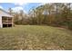 Large backyard with back porch at 121 Viajar Way, Smithfield, NC 27577