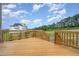Wooden deck showing the backyard and new construction at 1221 Azalea Garden Cir, Raleigh, NC 27603
