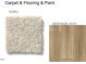 Carpet and flooring samples in ecru carpet and heritage HC41 at 1221 Azalea Garden Cir, Raleigh, NC 27603