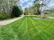 Expansive front yard with manicured lawn and mature trees lining the street at 1802 Greenbriar Rd, Henderson, NC 27536