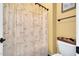 Full bathroom features a shower with decorative curtain and modern fixtures at 181 Fawn Hill Ct, Garner, NC 27529