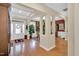 Elegant dining room with hardwood floors, decorative columns, and an abundance of natural light at 181 Fawn Hill Ct, Garner, NC 27529
