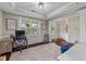 Beautifully designed home office with natural light, desk, and stylish decor at 189 Grey Hawk Dr, Garner, NC 27529