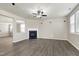Open living room features a fireplace and ample space for furniture at 192 Solheim Ln, Raleigh, NC 27603