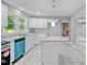 Open kitchen featuring white cabinetry, gray countertops, and modern appliances, designed for style and functionality at 204 N Gurney St, Burlington, NC 27215