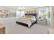 Comfortable main bedroom with a stylish bed, decorative pillows, and ample natural light at 2265 Kettle Falls Sta, Apex, NC 27502