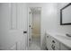 Bathroom showcasing vanity with drawers, a glimpse into the shower, and ample space at 2400 Hemlock Cir, Clayton, NC 27520