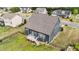 Aerial view of the backyard featuring a fenced yard and a deck with staircase at 265 Beckwith Ave, Clayton, NC 27527