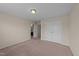 Spacious bedroom features carpet flooring and double closets, offering comfort and storage at 265 Beckwith Ave, Clayton, NC 27527