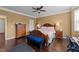 Bedroom features hardwood floors, natural lighting and a ceiling fan at 265 Beckwith Ave, Clayton, NC 27527