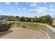 Overlooking the backyard, the deck area offers a relaxing outdoor space with neighborhood views at 265 Beckwith Ave, Clayton, NC 27527