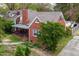 Charming brick home featuring a covered front porch and beautiful landscaping at 2724 N Roxboro St, Durham, NC 27704