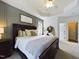 Inviting bedroom showcases a tray ceiling, coordinated furniture, and a calming color scheme for restful ambiance at 3705 Andoversford Ct, Wake Forest, NC 27587