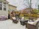 Back patio featuring outdoor seating and a grill for outdoor cooking and entertaining at 3705 Andoversford Ct, Wake Forest, NC 27587
