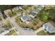 Scenic aerial view showcasing the home, landscaped yard, and neighborhood surroundings at 3725 Song Sparrow Dr, Wake Forest, NC 27587