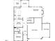 Detailed floorplan for the first floor layout with a 2 bay and 1 bay garage at 426 Adams Pointe Ct, Angier, NC 27501