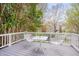 Inviting deck with outdoor seating and a view of the surrounding neighborhood at 507 Parkside Cir, Chapel Hill, NC 27516