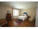 Beautifully decorated bedroom with hardwood floors and decorative rug at 620 Wade Ave # 206, Raleigh, NC 27605