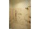 Elegant marble shower with built-in bench and niche at 620 Wade Ave # 206, Raleigh, NC 27605