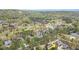 Scenic aerial view showcasing lush greenery, golf course, lake, and surrounding neighborhood at 76501 Rice, Chapel Hill, NC 27517