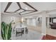 Finished basement featuring an elegant coffered ceiling, dining area, and entertainment space at 76501 Rice, Chapel Hill, NC 27517