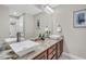 Modern bathroom with granite countertops, dual sinks and designer fixtures at 76501 Rice, Chapel Hill, NC 27517