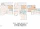 Complete set of floorplans for the home's basement, main floor, and second floor at 76501 Rice, Chapel Hill, NC 27517