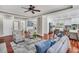 Spacious living room featuring hardwood floors, stylish furniture, and an open floor plan at 76501 Rice, Chapel Hill, NC 27517