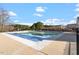 Wide shot of the community pool on a sunny day at 989 Ambergate Sta, Apex, NC 27502