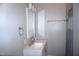 Bathroom with sink, mirror, and tile floors at 10095 N Walnut St St, Middlesex, NC 27557