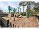 Outdoor playground with fun equipment for the to enjoy within the community at 10370 Spaight, Chapel Hill, NC 27517