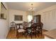 Formal dining room with chandelier lighting and wood flooring at 1104 W Cole St, Dunn, NC 28334