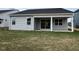 A cozy backyard with a covered patio area, perfect for outdoor dining and relaxation at 163 Little Creek Dr, Lillington, NC 27546