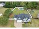 Aerial shot of home with fenced backyard and pool area at 175 Brazil Nut Ln, Smithfield, NC 27577