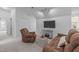 Comfortable bonus room offers a lounge space with cozy chairs and a TV for relaxation at 2629 Sweetgum Dr, Apex, NC 27539