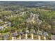 An aerial view of a residential area at 2832 Steeple Run Dr, Wake Forest, NC 27587