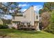 Backyard showing the back of the house, yard and deck at 2832 Steeple Run Dr, Wake Forest, NC 27587