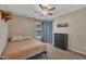 Bedroom with a full sized bed and dark dresser at 2832 Steeple Run Dr, Wake Forest, NC 27587