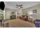 Spacious living room with hardwood floors, comfortable seating, and ample natural light at 2832 Steeple Run Dr, Wake Forest, NC 27587
