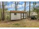 Exterior view of a storage shed in the backyard, offering practical storage solutions at 2832 Steeple Run Dr, Wake Forest, NC 27587