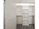 Organized closet featuring shelving and hanging rods, illuminated by overhead lighting for convenience at 430 Wyndham Dr, Chapel Hill, NC 27516
