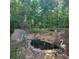 Beautifully landscaped backyard featuring a stone-lined pond with waterfall and mature trees at 502 Willowmere Ct, Cary, NC 27513