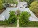 Aerial view of the home showcasing the roof, walkway and surrounding landscaping at 5500 Fortunes Ridge Dr # 72A, Durham, NC 27713