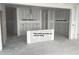View of a new construction kitchen with space for an island with room for stools at 6002 Shade Tree Ln, Durham, NC 27703