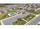 The aerial view shows the community pool and amenity area at 667 Ashley Woods Dr, Gibsonville, NC 27249